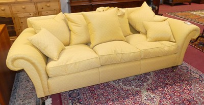 Lot 730 - A contemporary yellow flowerhead fabric...