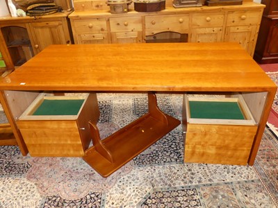 Lot 732 - A large contemporary cherrywood executive desk,...