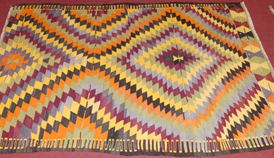 Lot 735 - An Anatolian Denizli kilim rug, all-over...
