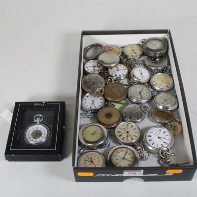 Lot 256 - A collection of nickel and base metal cased...