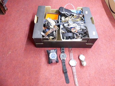 Lot 259 - A collection of wristwatches and watch parts,...