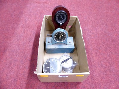Lot 258 - A United States Navy dashboard clock,...