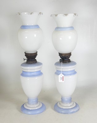 Lot 211 - A pair of 20th century Italian opaque glass...