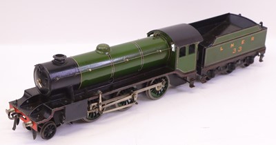 Lot 209 - Bassett Lowke 0 gauge clockwork Mogul, in LNER...