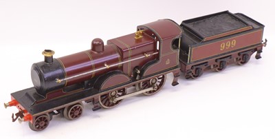 Lot 210 - Bing for Bassett-Lowke maroon clockwork...