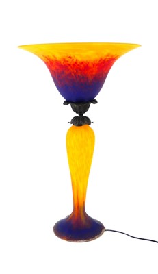 Lot 347 - Le Verre Français - a large Art Deco mottled...