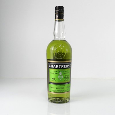 Lot 1266 - Chartreuse Green Label Liqueur, 70cl, 55%, one...