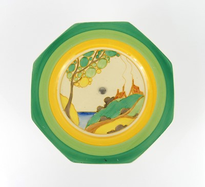 Lot 221 - A 1930s Clarice Cliff Secrets pattern pottery...