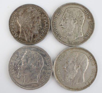 Lot 13 - France, 1869 5 francs, obv: laureate bust of...