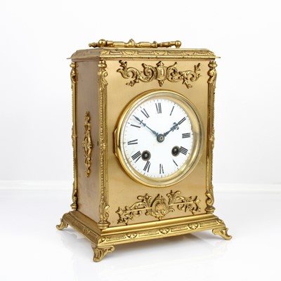 Lot 278 - A late 19th century gilt brass carriage...