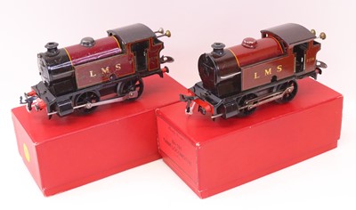 Lot 61 - Two Hornby No.101 clockwork 0-4-0 LMS tank...