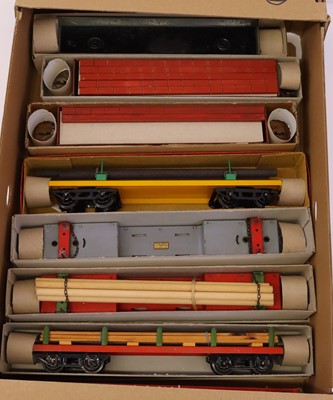 Lot 156 - Large tray containing eight No.2 bogie Hornby...