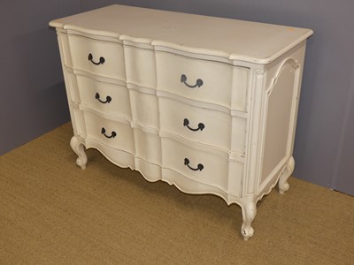 Lot 650 - A contemporary French style white painted...