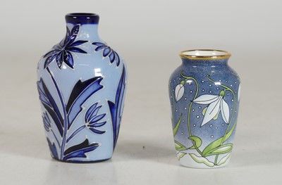 Lot 72 - A Moorcroft miniature 'Florian' pattern vase,...