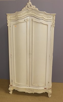 Lot 610 - A contemporary French style white painted...