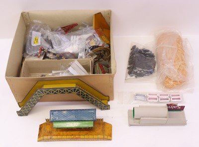 Lot 97 - Box containing various model railway spares to...