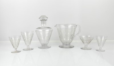 Lot 253 - A French Art Deco suite of glassware by St...
