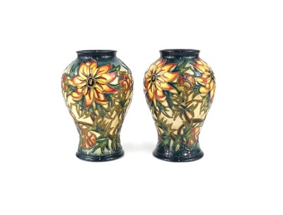 Lot 206 - A pair of contemporary Moorcroft Spike pattern...