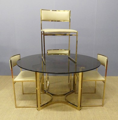 Lot 399 - A 1970s Italian gilt brass breakfast suite,...