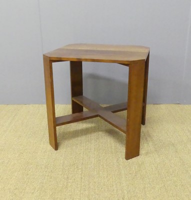 Lot 382 - A small Art Deco mahogany square low...