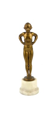 Lot 355 - An Austrian Art Deco gilt patinated art metal...