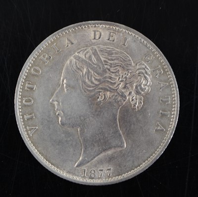Lot 23 - Great Britain, 1877 half crown, obv: young...