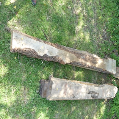 Lot 501 - Three large sawn planks, probably oak, each...