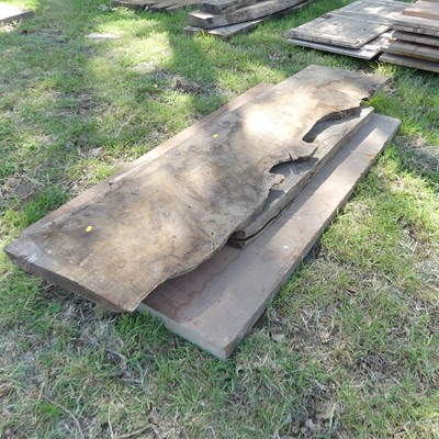 Lot 513 - A burr wood sawn timber section, depth 2",...