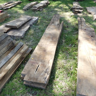 Lot 523 - A matching pair of sawn timber sections,...