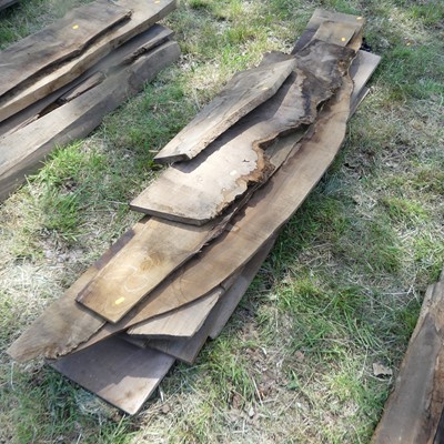 Lot 545 - A quantity of burr wood and hardwood sawn...