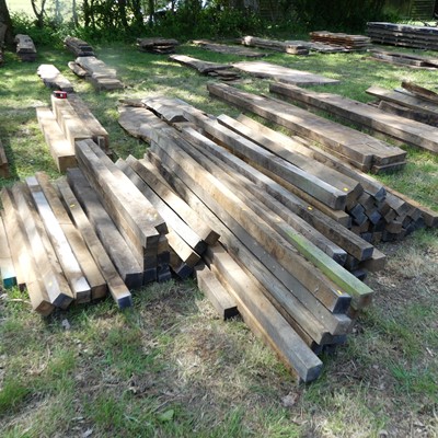 Lot 549 - A large quantity of oak fence posts,...