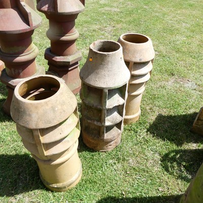 Lot 598 - Three various buff and terracotta louvre...