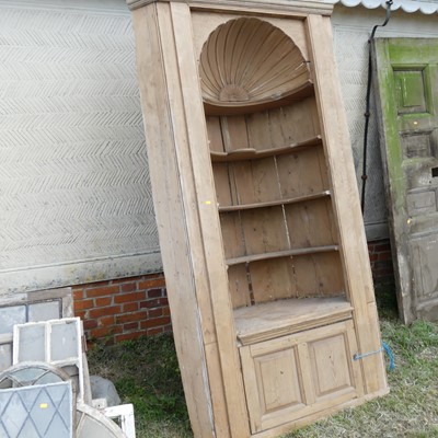 Lot 763 - A late Georgian pine barrel-back freestanding...