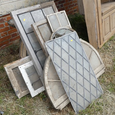 Lot 623 - A quantity of windows, lead lights, stone...