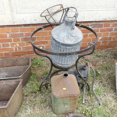 Lot 634 - Assorted metalware, to include patio table...