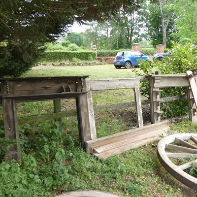 Lot 584 - Four various wooden fire surrounds, 19th...