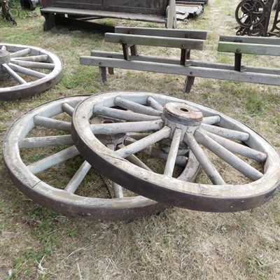 Lot 687 - A pair of coopered oak and iron bound...