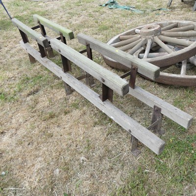 Lot 667 - A pair of 3½ft beer barrel/keg stands;...