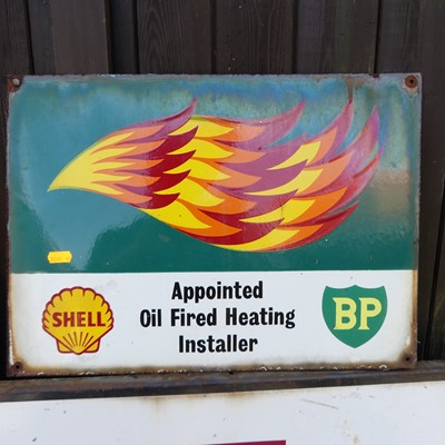 Lot 901 - A Shell / BP double-sided enamel sign, to read...