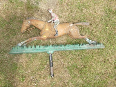 Lot 638 - A large galvanised metal and copper post...