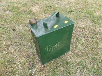 Lot 908 - An original later repainted Pratt's petrol can,...