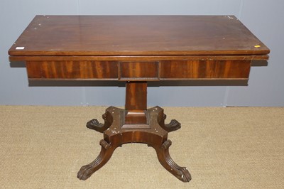 Lot 663 - An early Victorian mahogany fold-over tea...