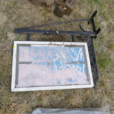 Lot 642 - Two wrought iron wall mounted signs