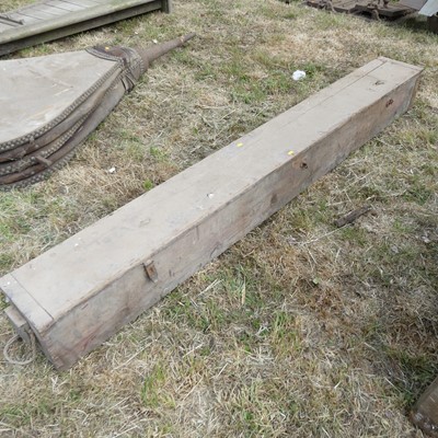 Lot 589 - A 19th century stained pine box, length 95"