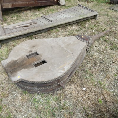 Lot 716 - A pair of Victorian oversize blacksmith's bellows