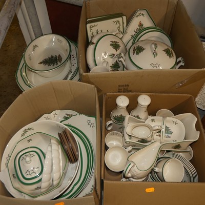 Lot 741 - A Spode Christmas Tree pattern extensive part...