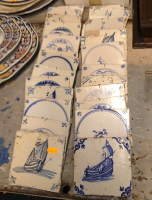Lot 743 - A collection of principally 18th century Delft...