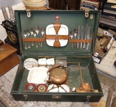 Lot 758 - A fitted four-place setting picnic hamper,...