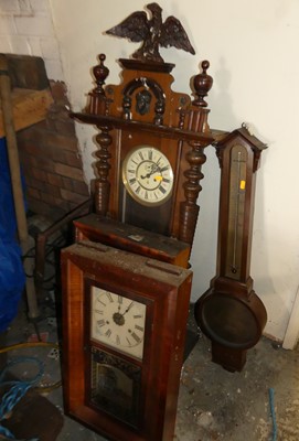 Lot 749 - A late Victorian walnut cased Vienna droptrunk...
