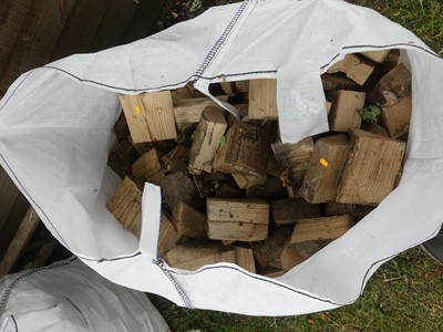 Lot 557 - A grab bag containing seasoned firewood
